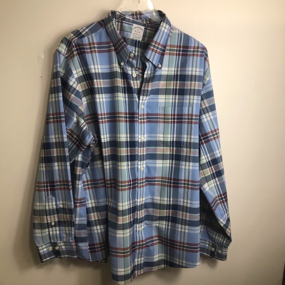 Men's Brooks Brothers Regent Fit plaid shirt size xxl 1786 - Picture 1 of 3